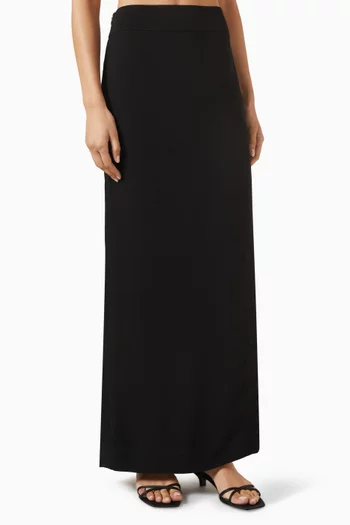 High-slit Maxi Skirt in Viscose