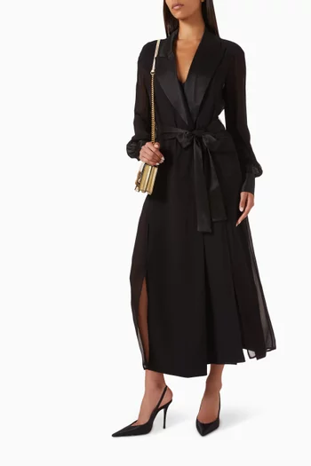 Nocciolaia Coat Dress in Viscose Georgette