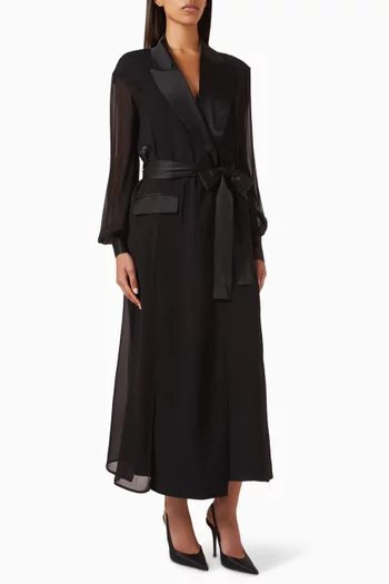 Nocciolaia Coat Dress in Viscose Georgette