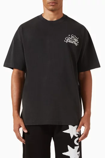Stars Serif T-shirt in Cotton