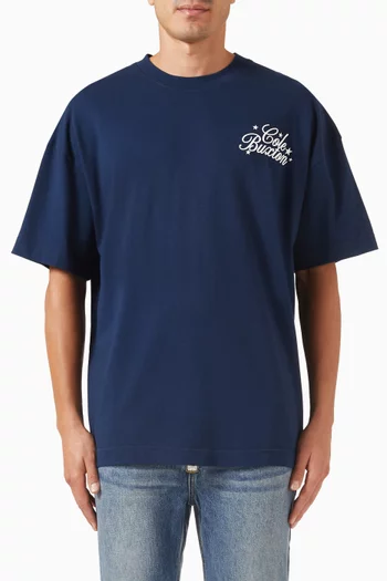 Stars Serif T-shirt in Cotton