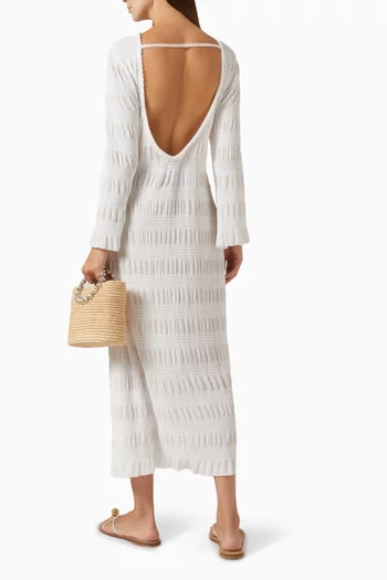 Cabana Maxi Dress in Seersucker