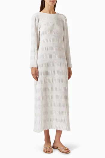 Cabana Maxi Dress in Seersucker