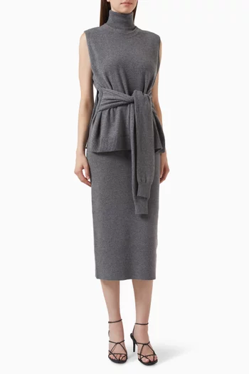 فستان منسوج متعدد الطبقات