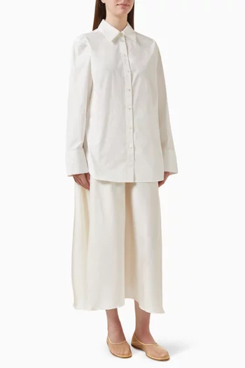 فستان بتصميم جيليه قطن وحرير