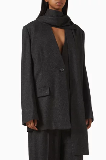 جاكيت بوشاح مزيج فيسكوز