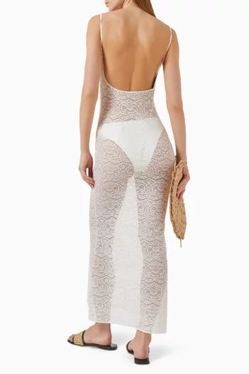 Vienna Sheer Maxi Dress in Lace