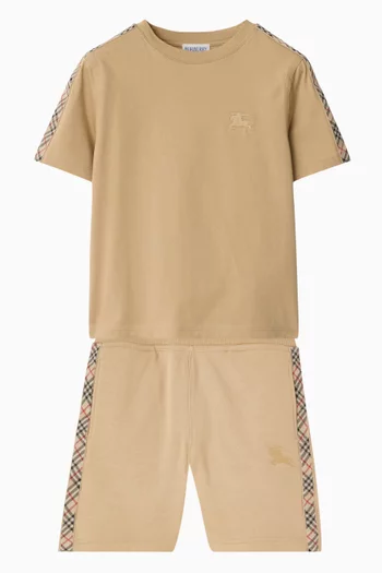 Cedar Check-tape T-shirt in Cotton