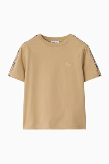 Cedar Check-tape T-shirt in Cotton