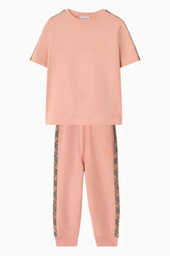 Cedar Check-tape T-shirt in Cotton