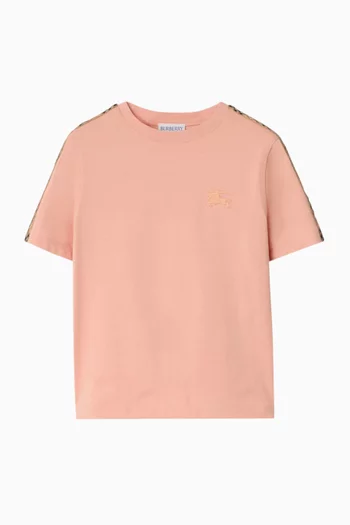 Cedar Check-tape T-shirt in Cotton