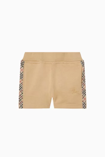 Check-tape Sweatshorts in Cotton