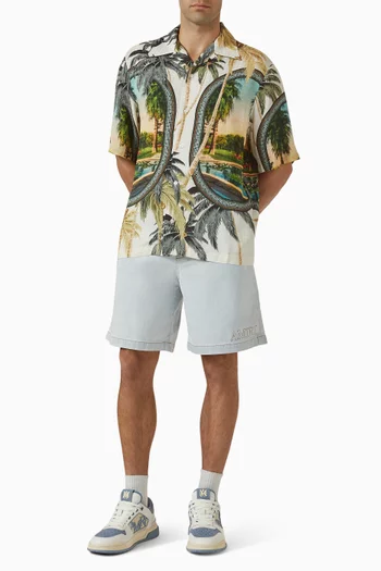 Paradise Bowling Shirt in Viscose