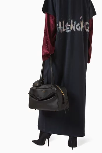Medium Carrie Bowling Bag in Leather