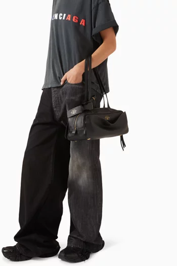 Small Carrie Bowling Bag in Leather