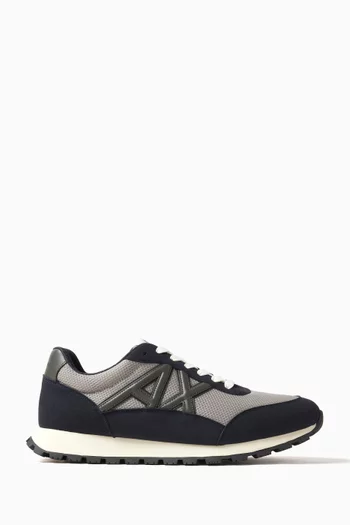Drop Side Logo Sneakers in Mesh