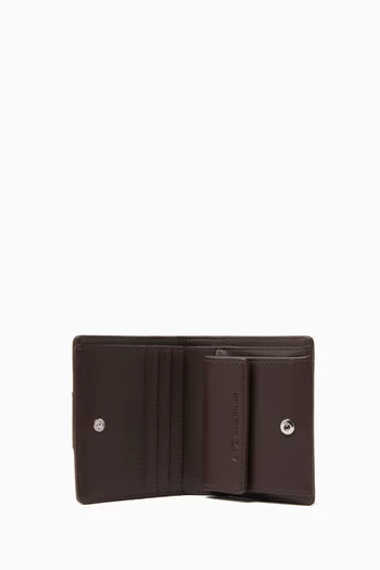 Logo Bifold Wallet in Faux Leather