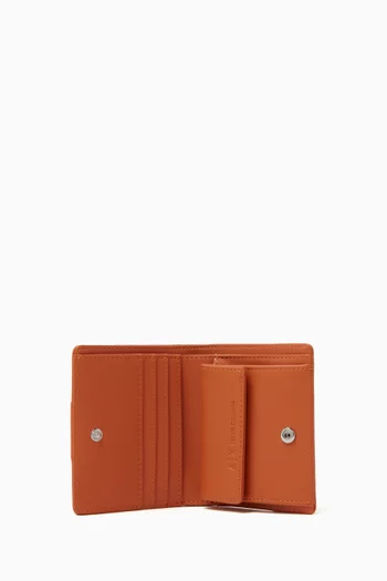 Logo Bifold Wallet in Faux Leather