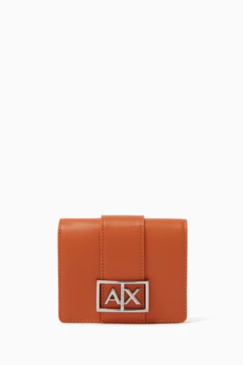 Logo Bifold Wallet in Faux Leather