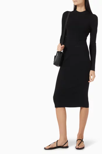 Logo Pencil Skirt in Ribbed-knit