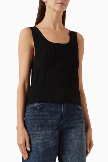 Logo Tank Top in Viscose-blend