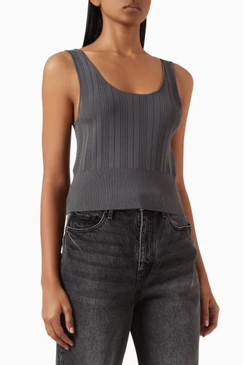 Logo Tank Top in Viscose-blend