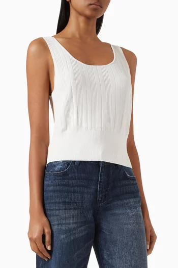 Logo Tank Top in Viscose-blend