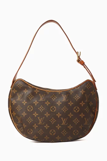 Croissant MM Shoulder Bag in Monogram Canvas