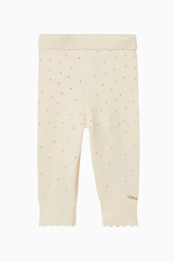 بنطال منسوج بحلي