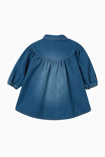 Patch Pockets Dress in Denim