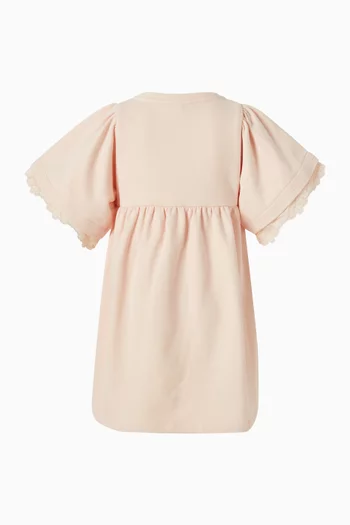 Embroidered Dress in French Terry