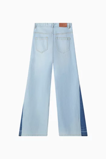 Contrast Panels Jeans