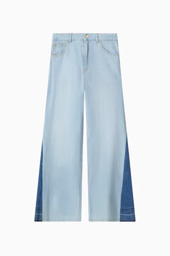Contrast Panels Jeans