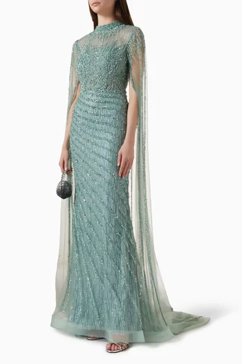 Sequin-embellished Gown in Tulle