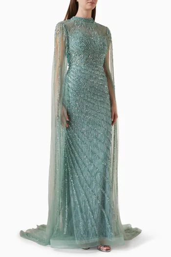 Sequin-embellished Gown in Tulle