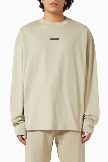 تي شيرت بشعار الماركة قطن جيرسيه