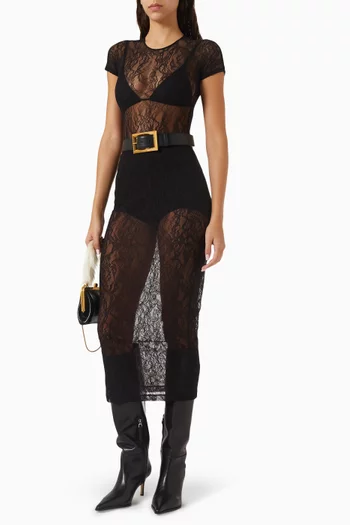 Sheer Tube Skirt in Lace