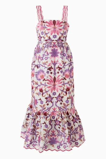 Taylee Floral-embroidered Maxi Dress