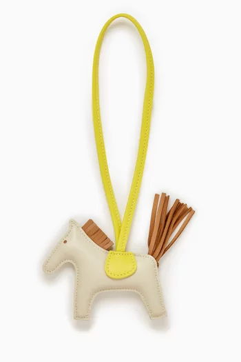 Unused PM Rodeo Bag Charm in Milo Lambskin Leather