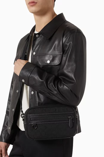 Theo Camera Bag in Signature Jacquard