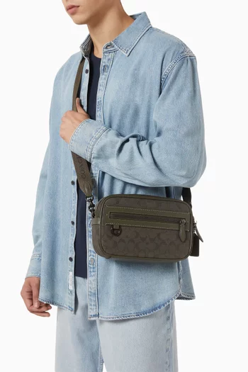 Theo Camera Bag in Signature Jacquard