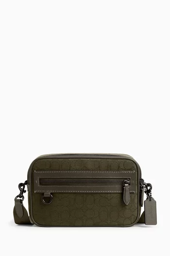 Theo Camera Bag in Signature Jacquard
