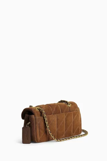 Tabby 20 Quilted Shoulder Bag in Suede