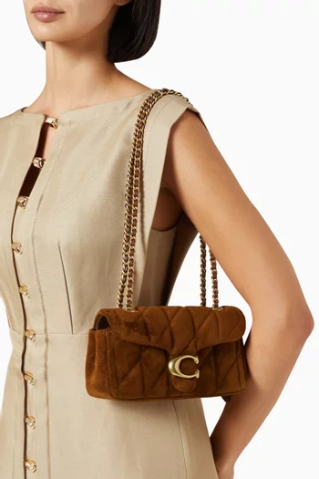 Tabby 20 Quilted Shoulder Bag in Suede