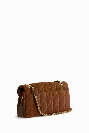 Tabby 26 Quilted Shoulder Bag in Suede