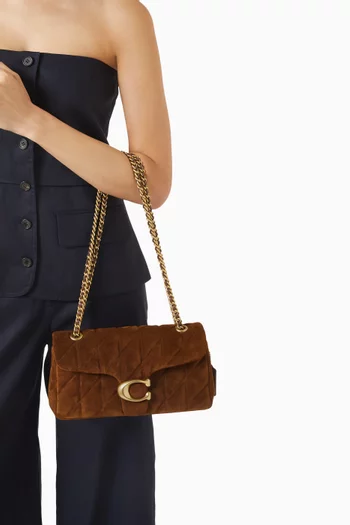 Tabby 26 Quilted Shoulder Bag in Suede