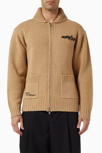 x Futura 2000 Zipped Cardigan in Wool Knit