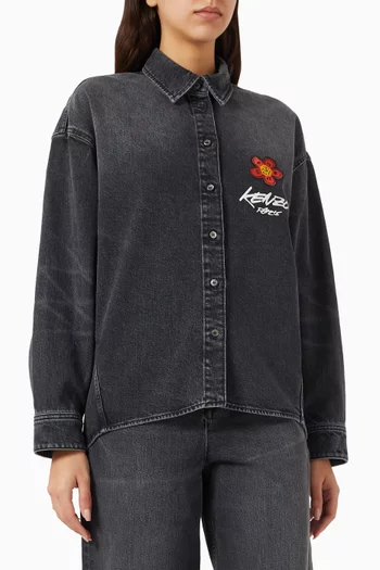 x Futura Embroidered Workwear Shirt in Japanese Denim