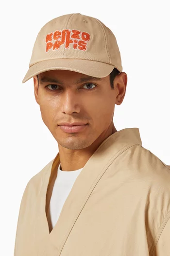 Elephant Logo Embroidered Cap in Cotton