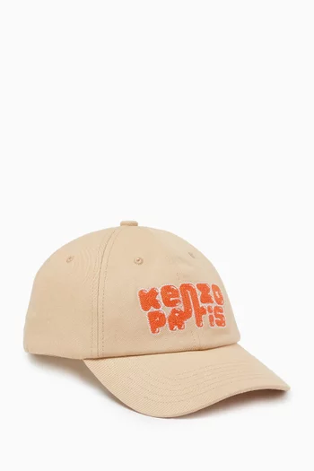 Elephant Logo Embroidered Cap in Cotton